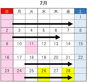 통행 규제 기간(2월)의 이미지 이미지